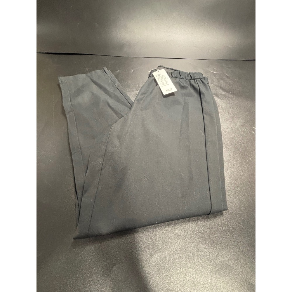 Eileen Fisher Black Organic Cotton Stretch Ankle Pants Size XS NEW